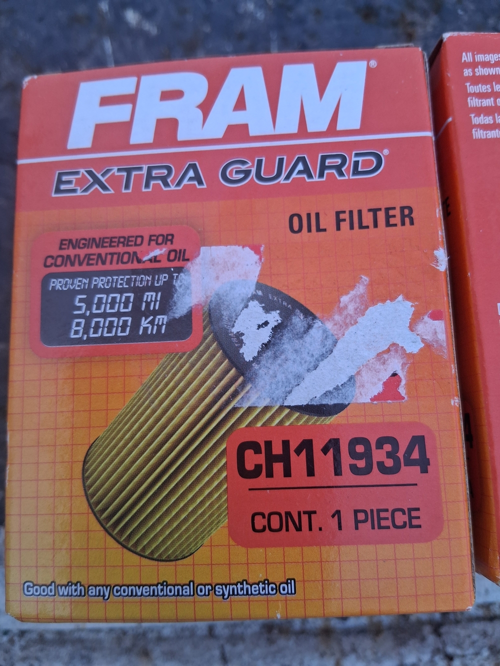 Extra Guard CH11934 Oil Filter - Lot Of 2